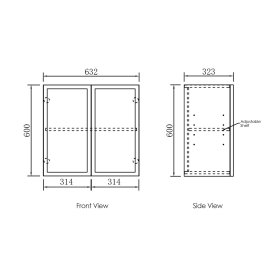 Hampshire Laundry 630 White Wall Cabinet