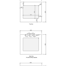 Laundry 650mm Solid Surface Matte White Top