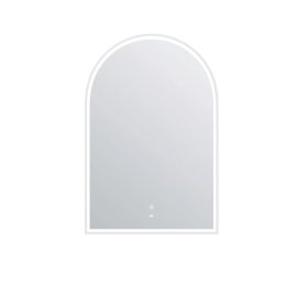 LED Archie 900(H)x600(W) White Metal Frame Tuffi Mirror