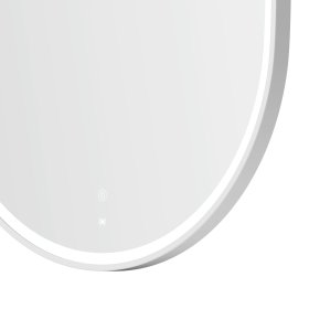 LED Noosa 900(H)x450(W) White Metal Frame Tuffi Mirror