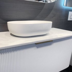 Portofino Solid Surface 500x345x140 Matte White Basin NF