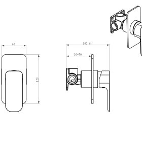 Oskar Shower Mixer Chrome