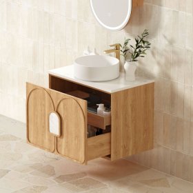 Laguna Mark II 750mm Woodland Oak Wall Hung Cabinet Only