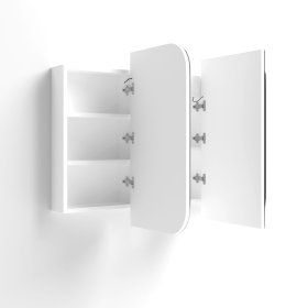 LED Newport 1200(W)x750(H) White Shaving Cabinet - Premium Edition
