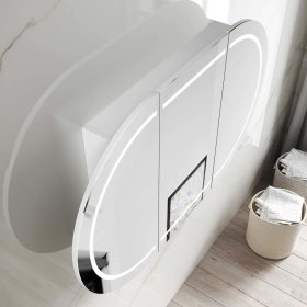 LED Bondi 1200(W)x750(H) White Shaving Cabinet - Premium Edition