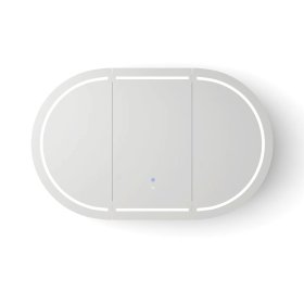 ArcQuay Bondi Premium LED 1200×750mm ブラックオーク ミラーキャビネット LED-BOSV1275B-VP 製品画像・収納詳細