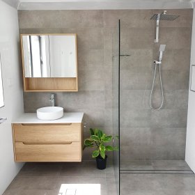 ArcQuay Byron 900×800×150 mm ナチュラルオーク ミラーキャビネット BYSV900N 製品詳細・設置例