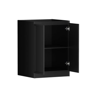 Hampshire Black Base Laundry Cabinet with 1060mm Natural Carrara Marble Top