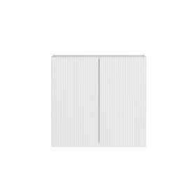 Laundry Kit 1715C Bondi Fluted White with Natural Carrara Marble Top