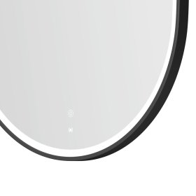 LED Noosa 900(H)x600(W) Black Metal Frame Tuffi Mirror- Install Horizontal or Vertical