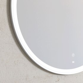 LED Bondi 800mm White Metal Frame Tuffi Mirror