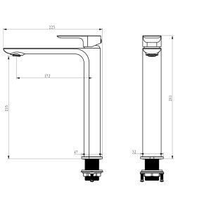 Oskar Tall Basin Mixer Chrome