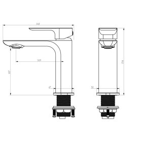 Oskar Basin Mixer Brushed Nickel