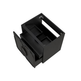 Laguna 600mm Black American Oak Wall Hung Cabinet Only