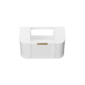 Hampshire 900mm Satin White Wall Hung Curve Cabinet Only