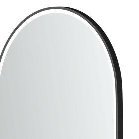 LED Noosa 900(H)x600(W) Black Metal Frame Tuffi Mirror- Install Horizontal or Vertical