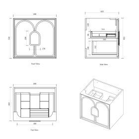 Laguna Mark II 600mm Woodland Oak Wall Hung Cabinet Only