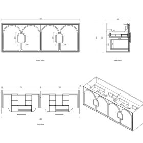 Laguna Mark II 1500mm Matte White Wall Hung Cabinet Only