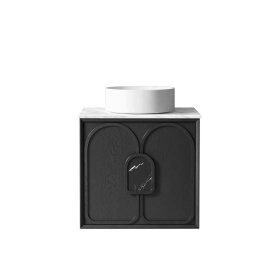 ArcQuay Laguna Mark Ii 600mm Black Oak Wall Hung Vanity