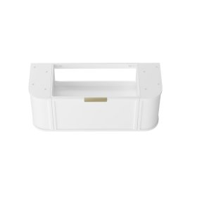 Hampshire 1200mm Satin White Wall Hung Curve Cabinet Only