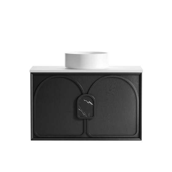 Laguna Mark II 900mm Black Oak Wall Hung Cabinet Only