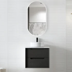 ArcQuay Hampshire White Laundry Natural Carrara / White – 650mm