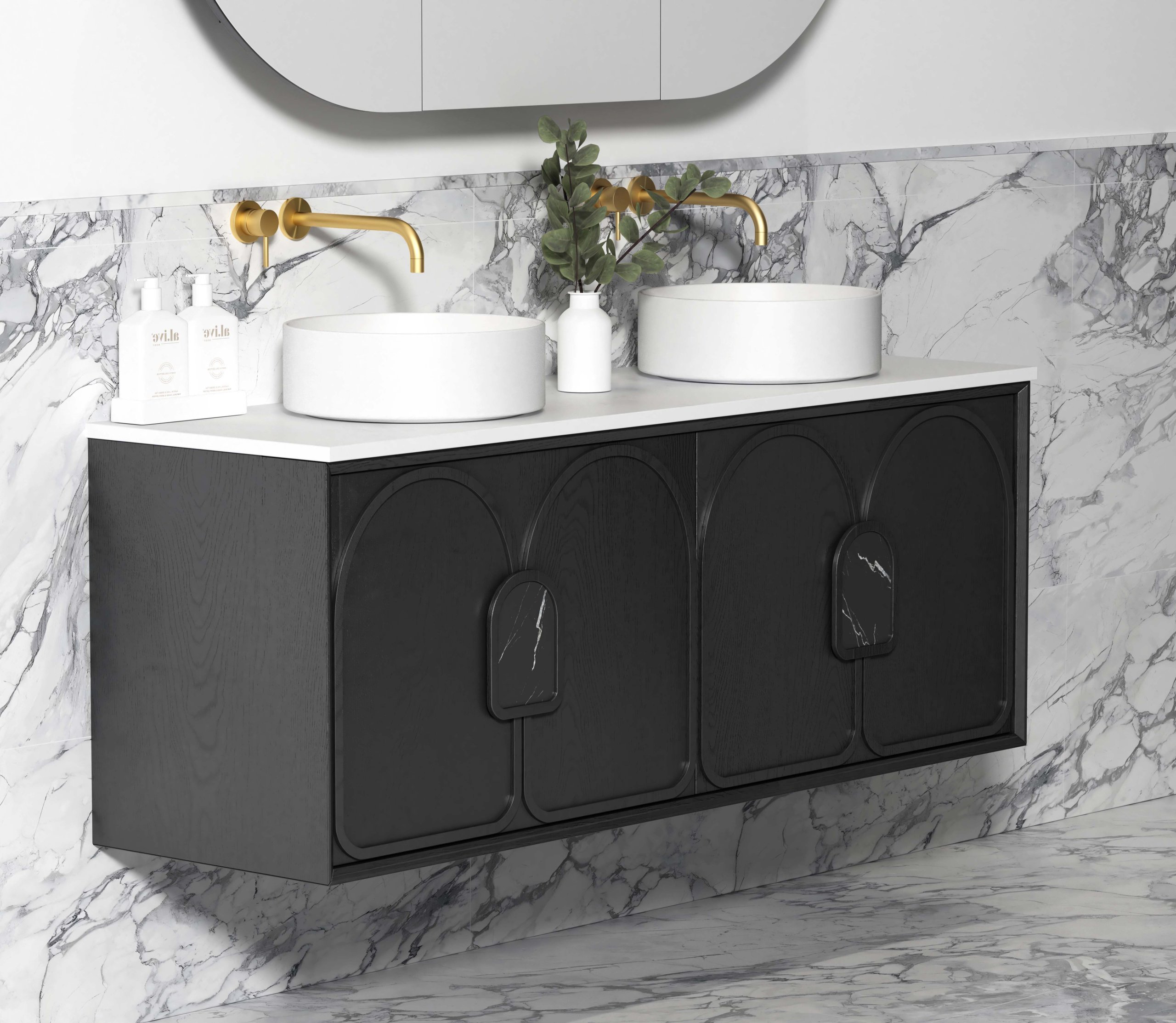 ArcQuay Hampshire Black Laundry Black – Laundry Cabinet