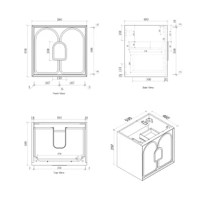 ArcQuay Bondi Stone Top Cloudy Carrara – 1500x460x20–900x460x20 Vanity Top