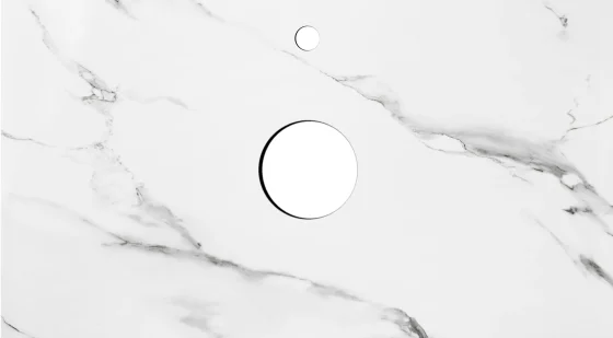 ArcQuay Laundry Natural Carrara / white cabinet top