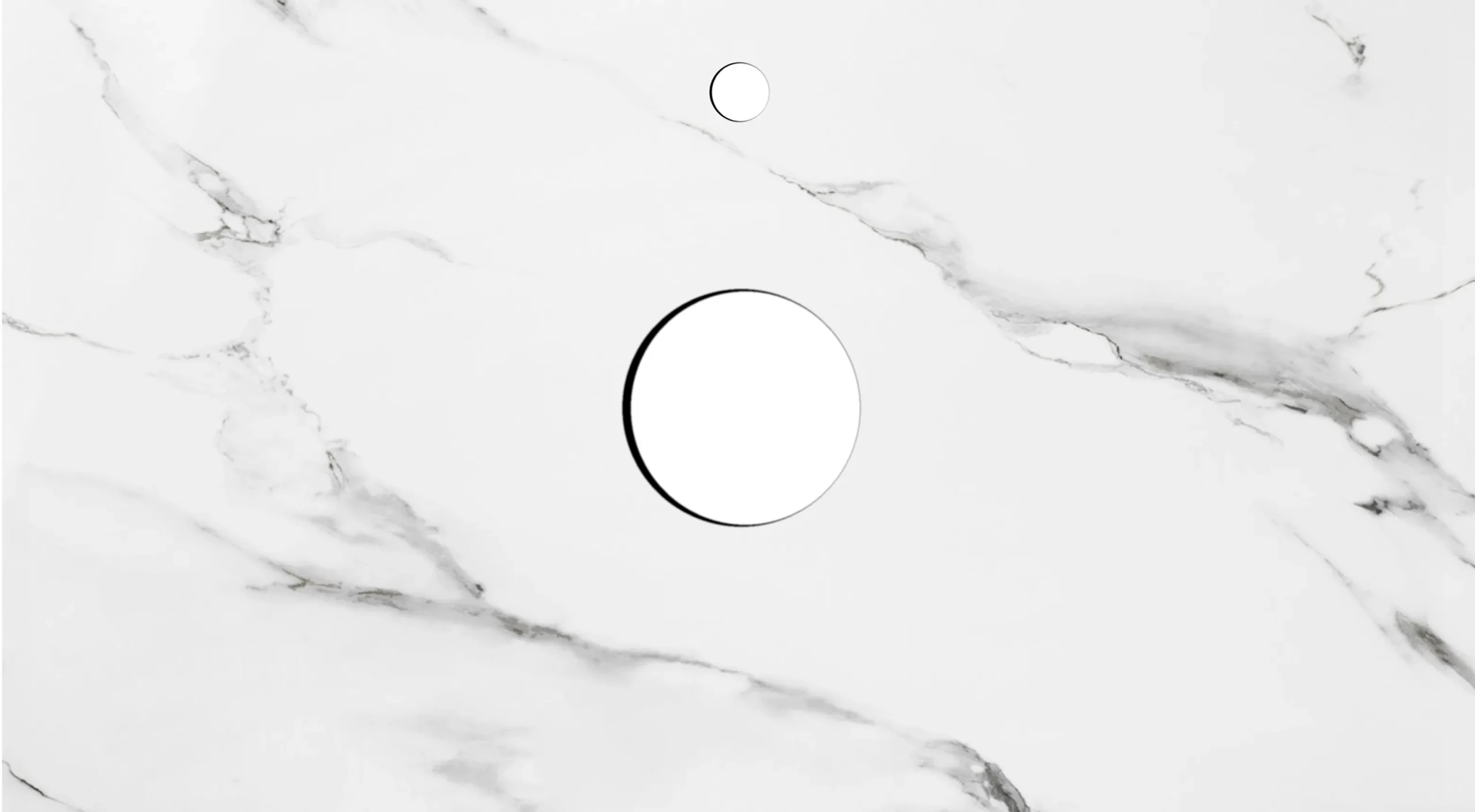 ArcQuay Laundry Natural Carrara / white cabinet top