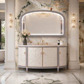 ArcQuay Marlo Fluted 900mm Matte Black Wall Hung Vanity