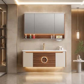 ArcQuay Noosa Fluted 1200mm Satin White Wall Hung Vanity