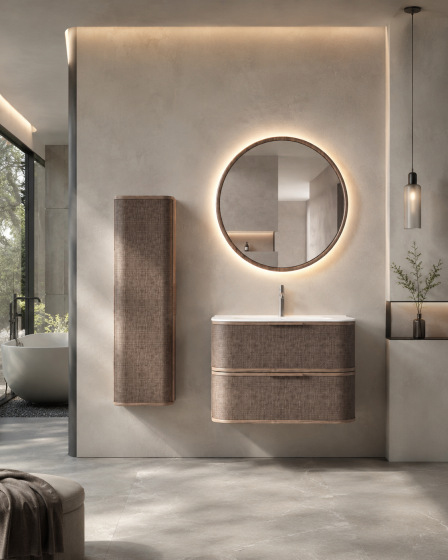 ArcQuay Coastal Grey 800mm wall-hung bathroom vanity front view