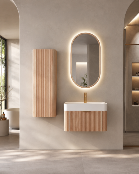ArcQuay Coogee Side 800mm wall-hung bathroom vanity front view