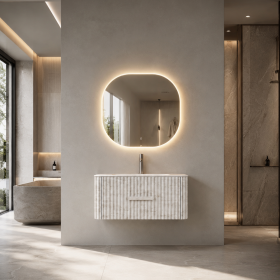 ArcQuay Glenelg White – 800mm Wall-Hung Bathroom Vanity