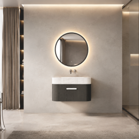 ArcQuay Margaret Black – 600mm Wall-Hung Bathroom Vanity