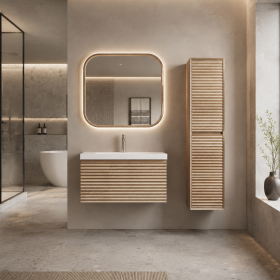 ArcQuay Rottnest Louvre 1200mm wall-hung bathroom vanity front view