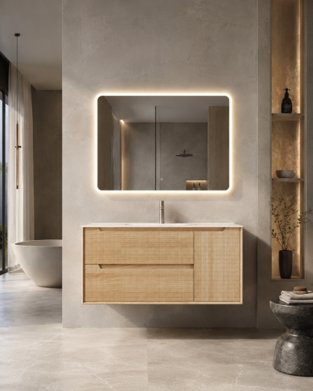 ArcQuay Yallingup 1000mm wall-hung bathroom vanity front view