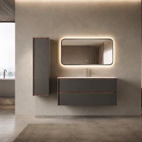 ArcQuay Zenith Dark 1200mm wall-hung bathroom vanity front view