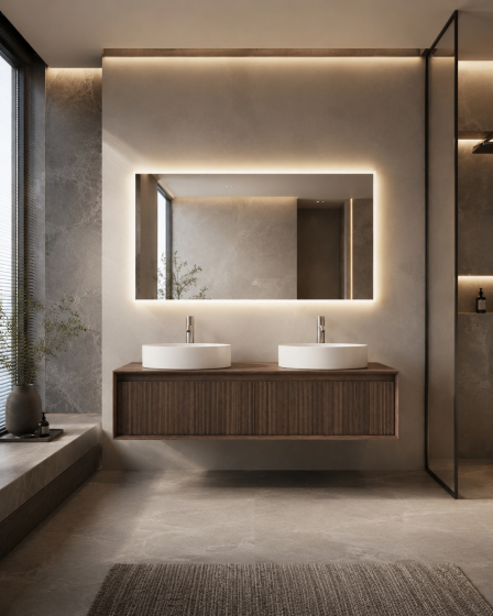 ArcQuay Bellarine Dual 1400mm wall-hung bathroom vanity front view