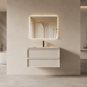 ArcQuay Hale Double 900mm wall-hung bathroom vanity front view