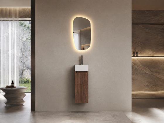 ArcQuay Jarrah Mini 500mm wall-hung bathroom vanity front view