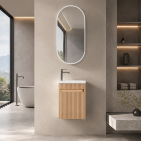 ArcQuay Umina Arched 600mm wall-hung bathroom vanity front view