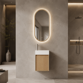 ArcQuay Valla Slim 600mm wall-hung bathroom vanity front view