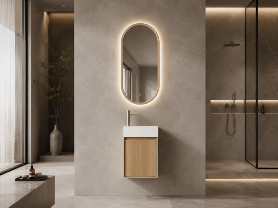 ArcQuay Valla Slim 600mm wall-hung bathroom vanity front view