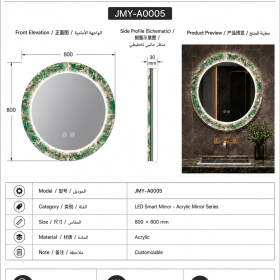 ArcQuay JMY-A0005 Acrylic LED Smart Mirror — product view 6