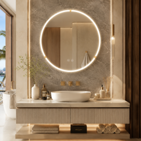 ArcQuay JMY-A0006 Ø700 / Ø800 / Ø900 / Ø1000 mm decorative LED bathroom mirror