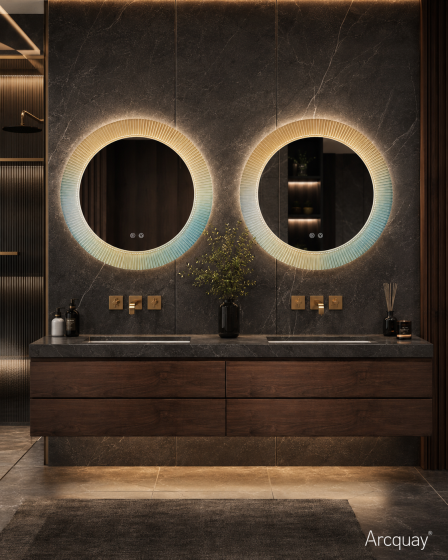 ArcQuay JMY-A0007 Ø800 mm decorative LED bathroom mirror
