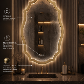 ArcQuay JMY-S0004 Stainless Steel LED Smart Mirror — product view 3