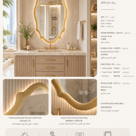 ArcQuay JMY-S0004 Stainless Steel LED Smart Mirror — product view 4